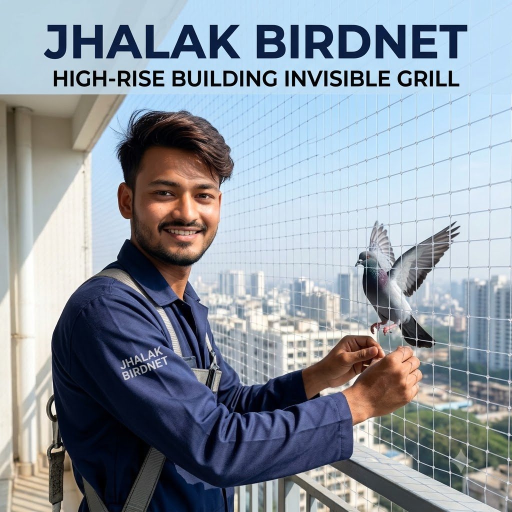 High-Rise Building Invisible Grill